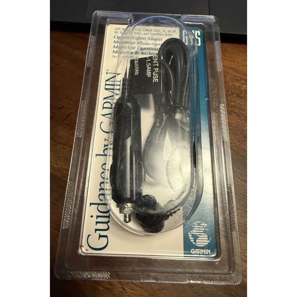 Garmin Cigarette Lighter Adapter NOS (Part No. 010-10085-00) In Original Pkg